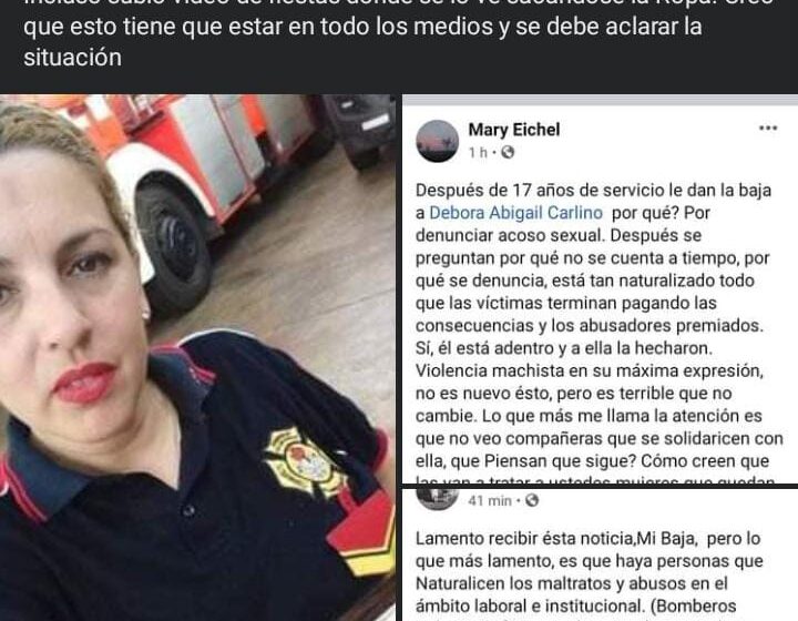  «Solo pido que se solidaricen conmigo y con muchas mujeres que no pueden hablar», expresó la Cabo Debora Carlino