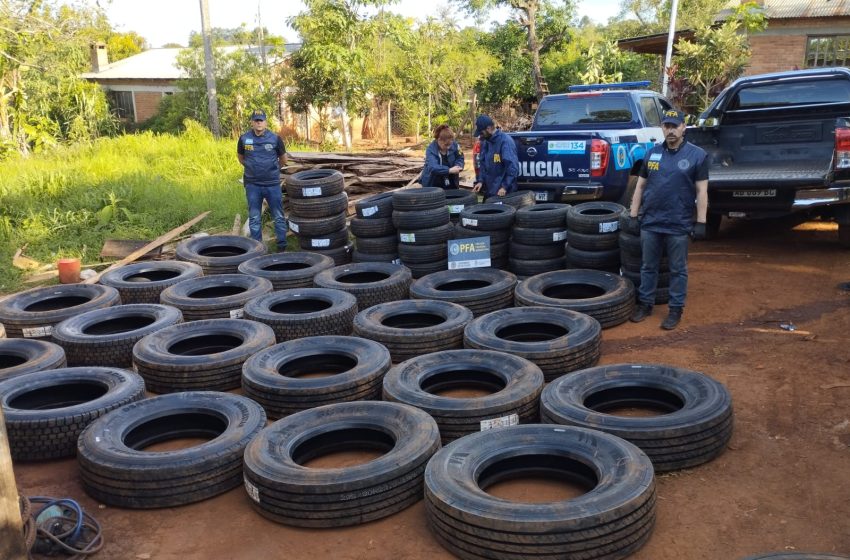  Desbaratan en Misiones y Buenos Aires banda de contrabandistas de neumáticos y materiales electrónicos