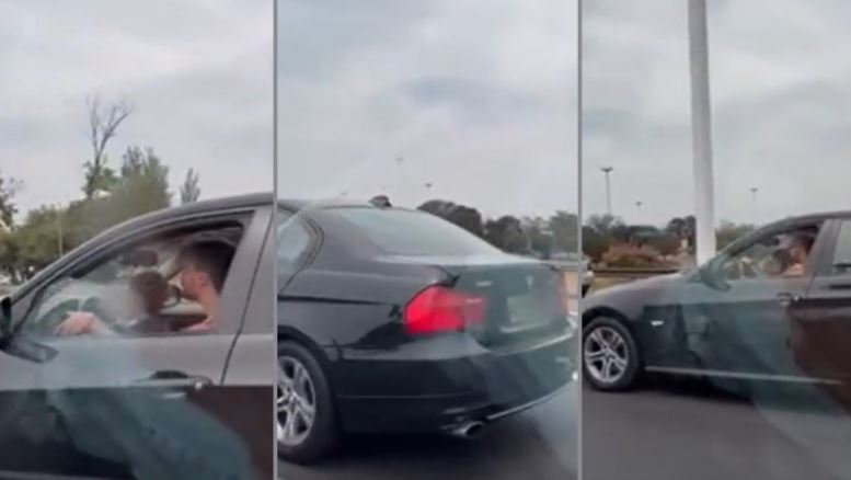  Video: un hombre hizo manejar a alta velocidad a su hijo en plena autopista Riccheri
