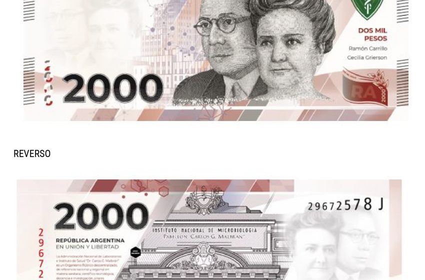  El Banco Central emitirá billetes de 2.000 pesos