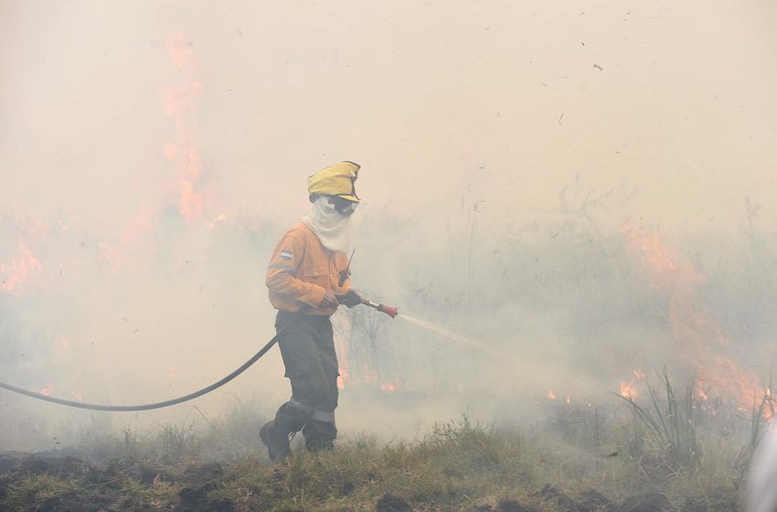  Lograron sofocar el incendio que se desató el fin de semana en Ituzaingó