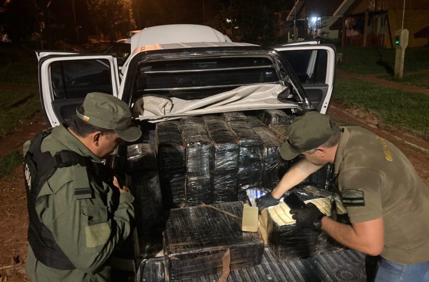 Gendarmería: detuvieron a un hombre que evadió un control vial y hallaron una tonelada de marihuana