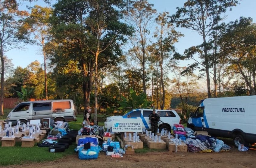  Prefectura desmanteló un centro de acopio de mercadería ilegal en Iguazú