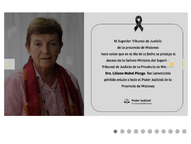  24 de Mayo: Feriado Judicial por el fallecimiento de la Ministra del STJ Liliana Picazo