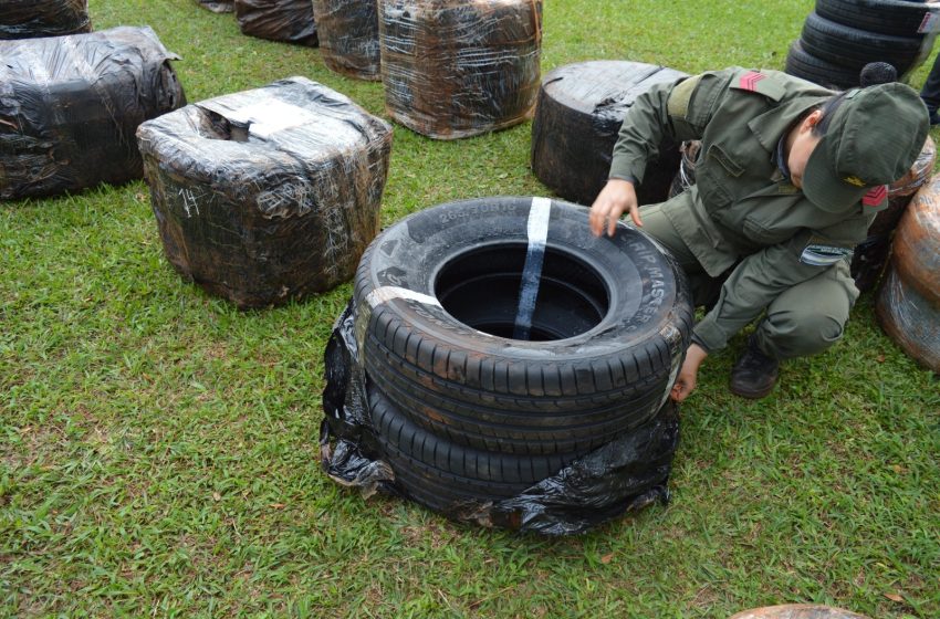  Gendarmería incauta millonario contrabando de neumáticos en encomiendas