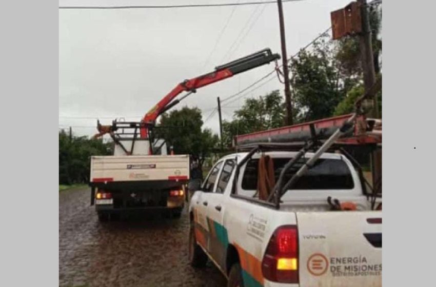  La tormenta dejó sin energía eléctrica a amplias áreas de Misiones