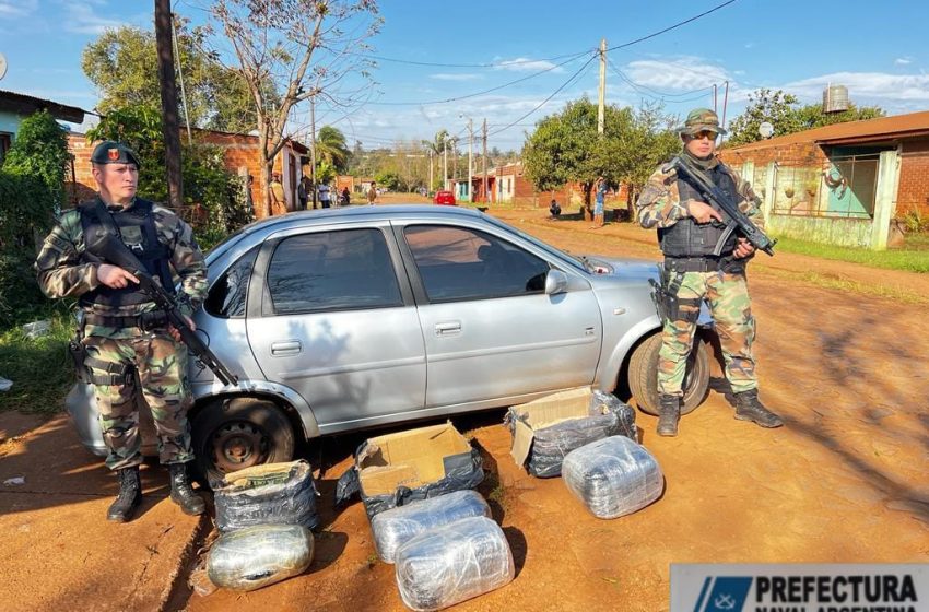  Prefectura secuestró más de 18 kilos de marihuana en Iguazú: dos detenidos