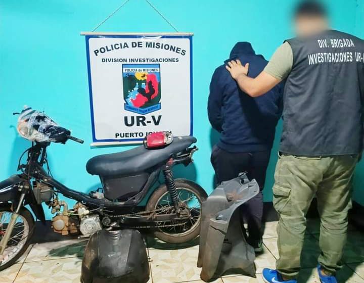  Detenido en Villa Tacuara: incautan motocicleta y objetos de dudosa procedencia