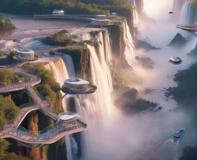  Así se verían las Cataratas del Iguazú dentro de 100 años según la IA