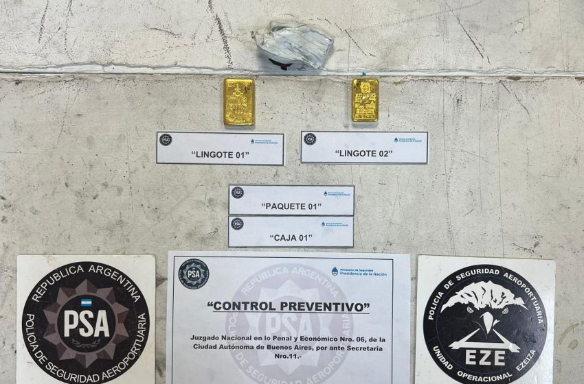  Operativo “Yerba dorada”: La PSA detuvo a dos personas por contrabando de lingotes de oro