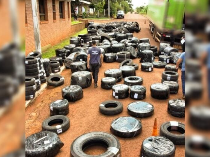  Con el Operativo “falsa encomienda” la Policía realizó el mayor secuestro de neumáticos ilegales en Misiones