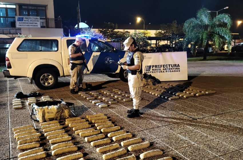  Aquanarcos: Prefectura secuestró 73 kilos de marihuana en Misiones