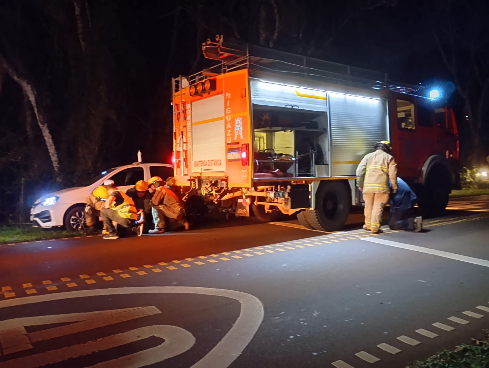 Siniestro vial en Ruta 101 moviliza a Bomberos Voluntarios de Iguazú imagen-7