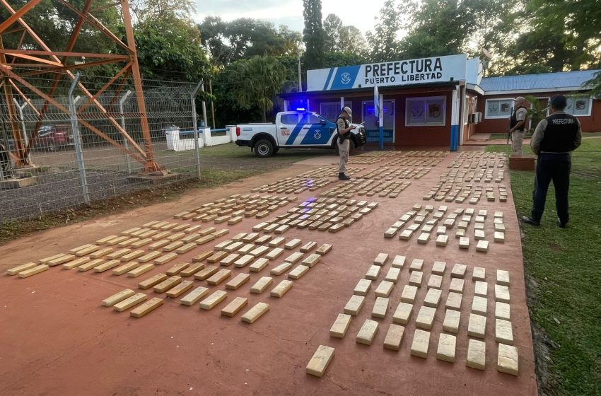  Prefectura incautó una carga millonaria de drogas en Puerto Libertad