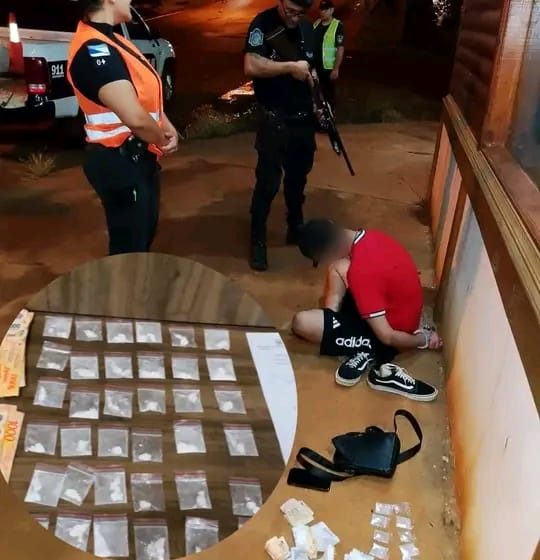  Puerto Iguazú: Atraparon a un narcodelivery con 37 dosis de cocaína