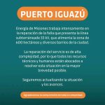 Falla en línea subterránea de 33 kV afecta el servicio eléctrico en Puerto Iguazú imagen-9