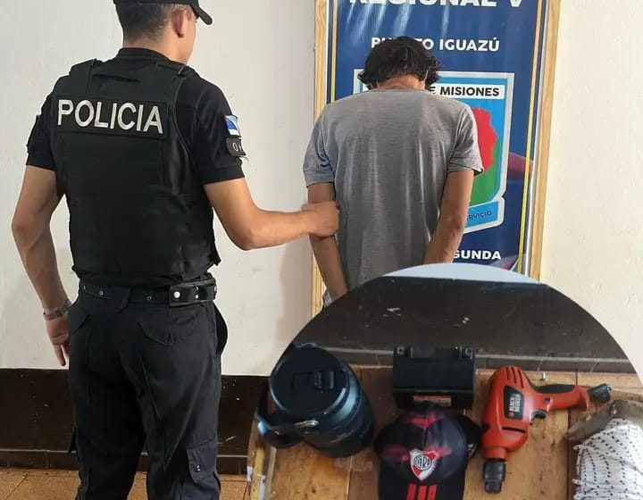Vecinos sorprendieron a «Diente» llevando herramientas, alertaron a la policía terminó detenido