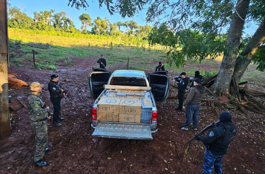  Andresito: Interceptaron una camioneta robada con más de 82 millones de pesos en cigarrillos de contrabando