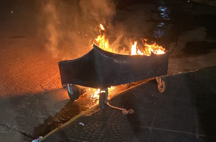  Incendiaron un contenedor de residuos en la vía pública