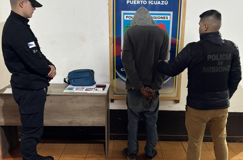  Puerto Iguazú: detuvieron a un hombre por el arrebato a una turista y recuperaron todo lo sustraído