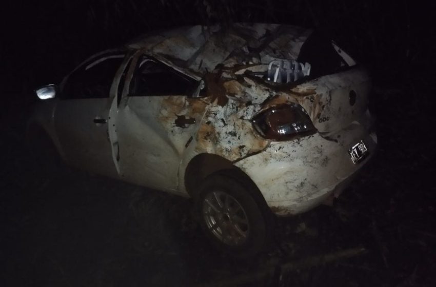  Un matrimonio resultó herido tras despistar en la Ruta Provincial N° 17.