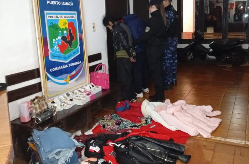  Atraparon a una pareja en su huida con ropa robada en Puerto Iguazú