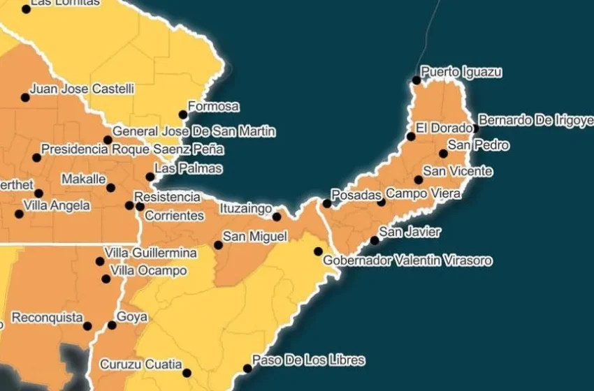  Rige el alerta naranja por fuertes tormentas este viernes en todo Misiones