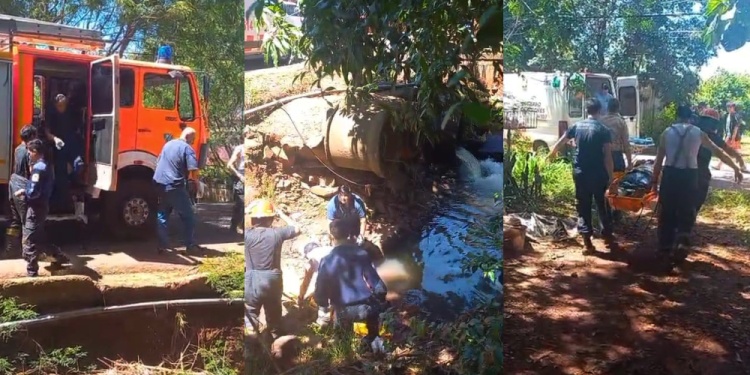  Puerto Iguazú: Se cayó al arroyo Tacuara y debió ser rescatada