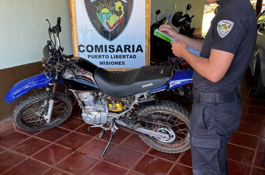  Recuperaron en Puerto Libertad una motocicleta que fue robada en Iguazú
