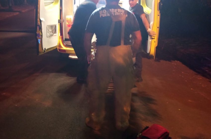  Siniestro vial en la madrugada: un motociclista resultó herido en calle Pombero