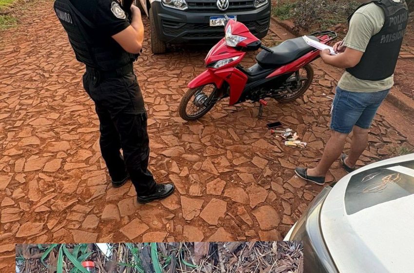  Adolescente fue demorado en Wanda con cocaína lista para la venta y una moto robada