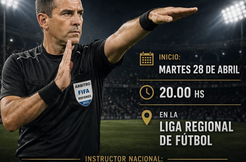  Curso gratuito de árbitros de fútbol en Iguazú: forman nuevas ternas para torneos provinciales y regionales