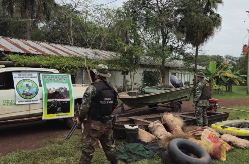  Armas, embarcaciones y 15 redes ilegales: operativo policial ambiental en Iguazú golpeó la caza furtiva y la pesca clandestina
