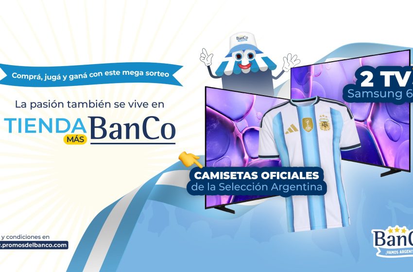  Últimos días para participar del sorteo de Tienda MÁSBanco: Televisores de 65″ y camisetas oficiales con tus compras o canjes mayores a $100.000