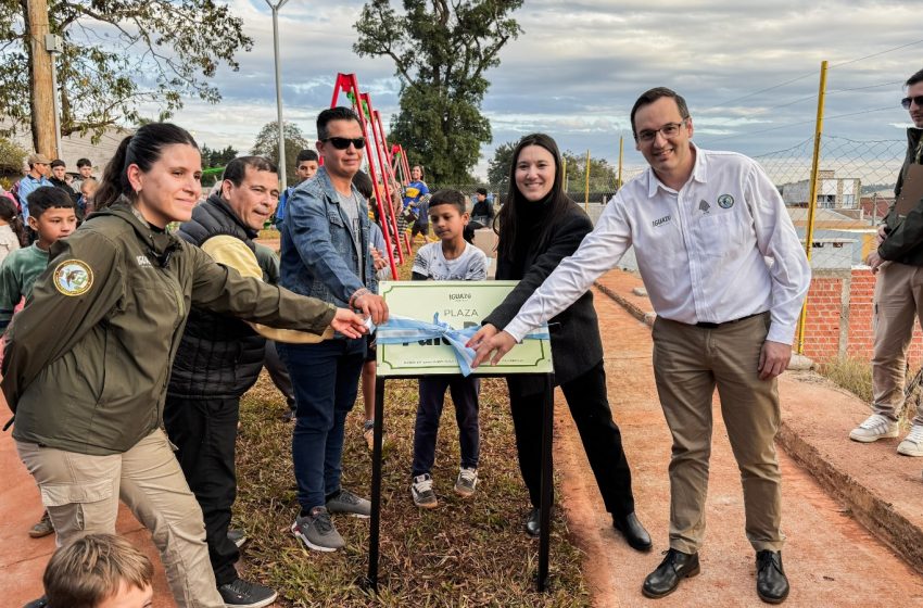  El barrio Las Leñas fue protagonista de la inauguración de la Plaza Palo Rosa