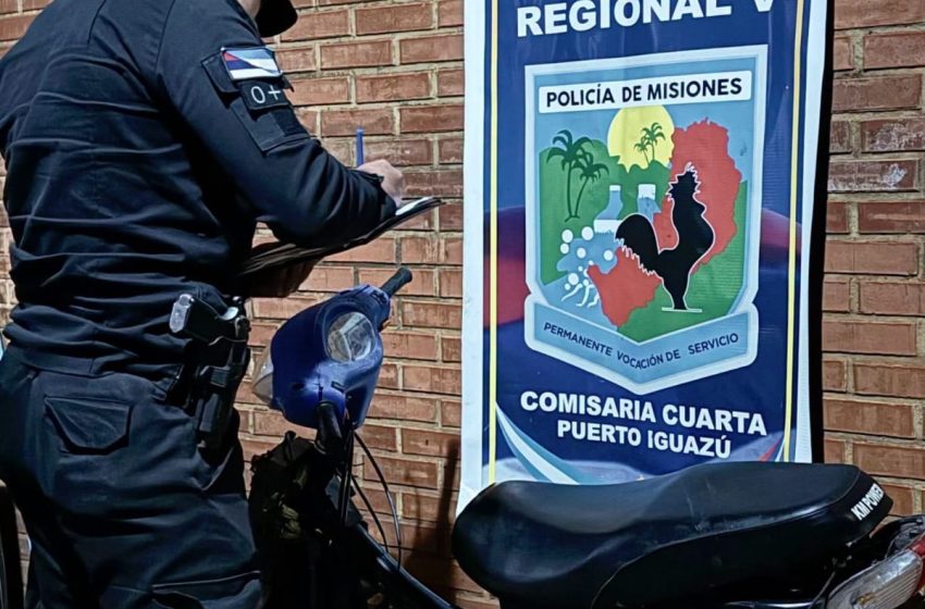  Recuperaron una motocicleta robada en Puerto Iguazú