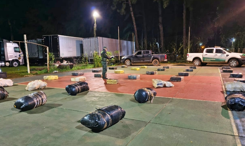  Incautaron más de una tonelada de marihuana en Puerto Piray