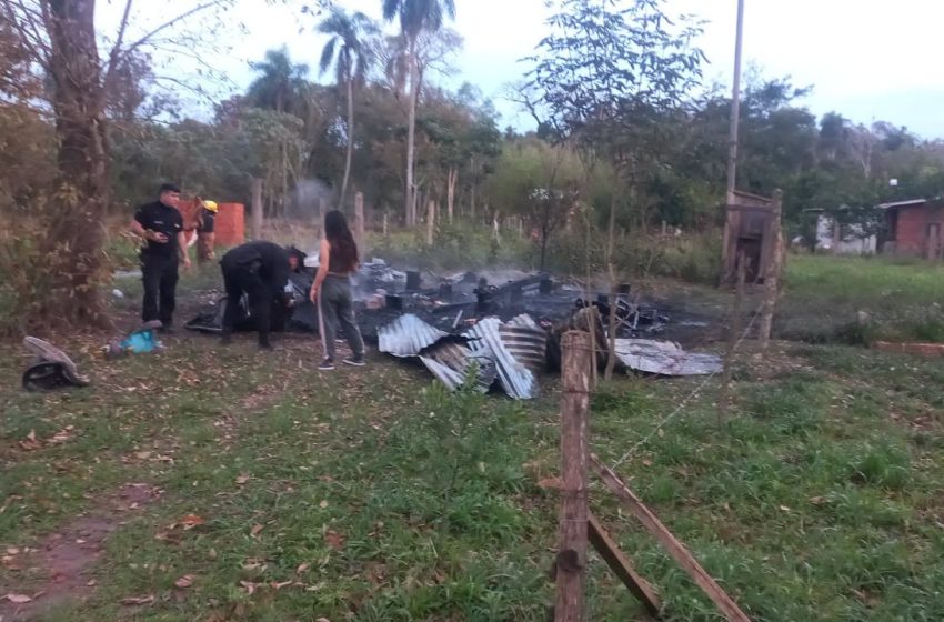  Incendio destruyó por completo una vivienda en las 2000 Hectáreas
