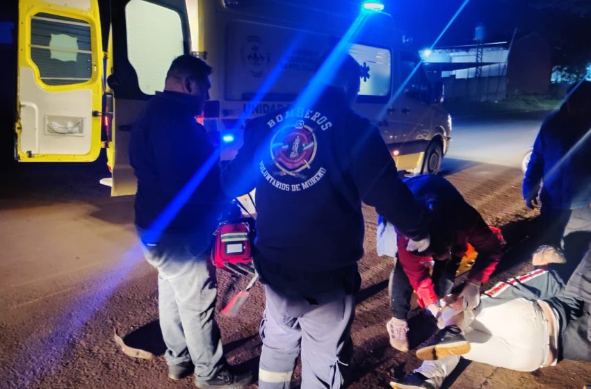 Motociclista sufrió una fractura tras despistar en el barrio Belén de Puerto Iguazú