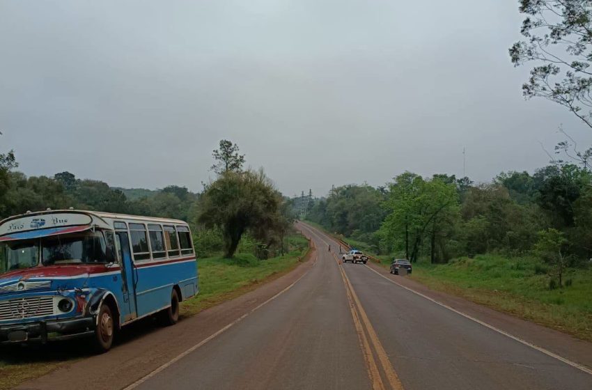  Un peatón falleció tras ser embestido por un colectivo sobre la Ruta Nacional 12 en Wanda