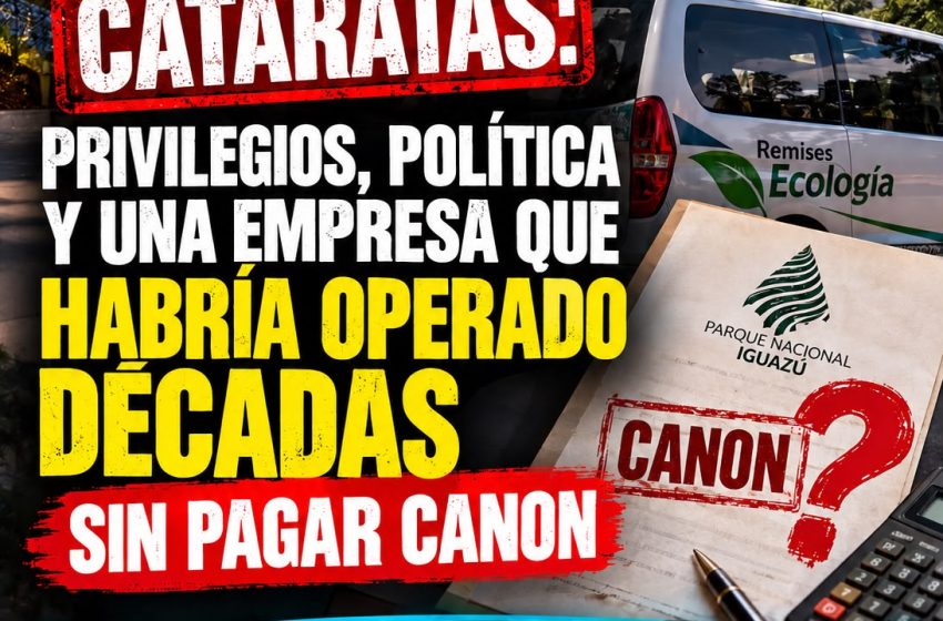  CATARATAS: PRIVILEGIOS, POLÍTICA Y UNA EMPRESA QUE HABRÍA OPERADO DÉCADAS SIN PAGAR CANON