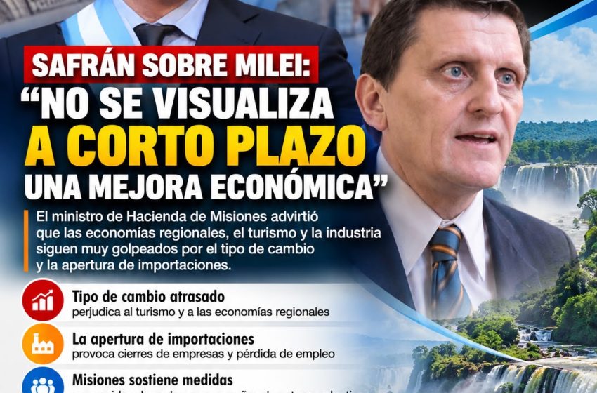  SAFRÁN CUESTIONÓ LA POLÍTICA ECONÓMICA DE MILEI: “NO SE VISUALIZA A CORTO PLAZO UNA MEJORA”