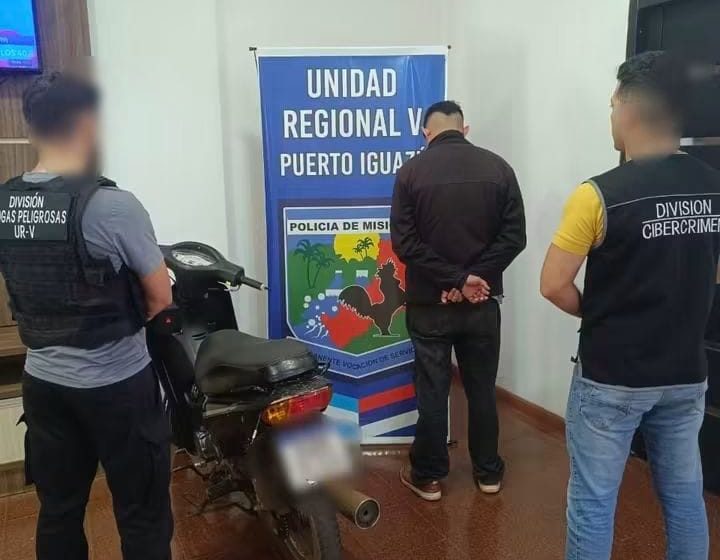  Circulaba con una moto robada: fue detectado y detenido por la Policía en Puerto Iguazú