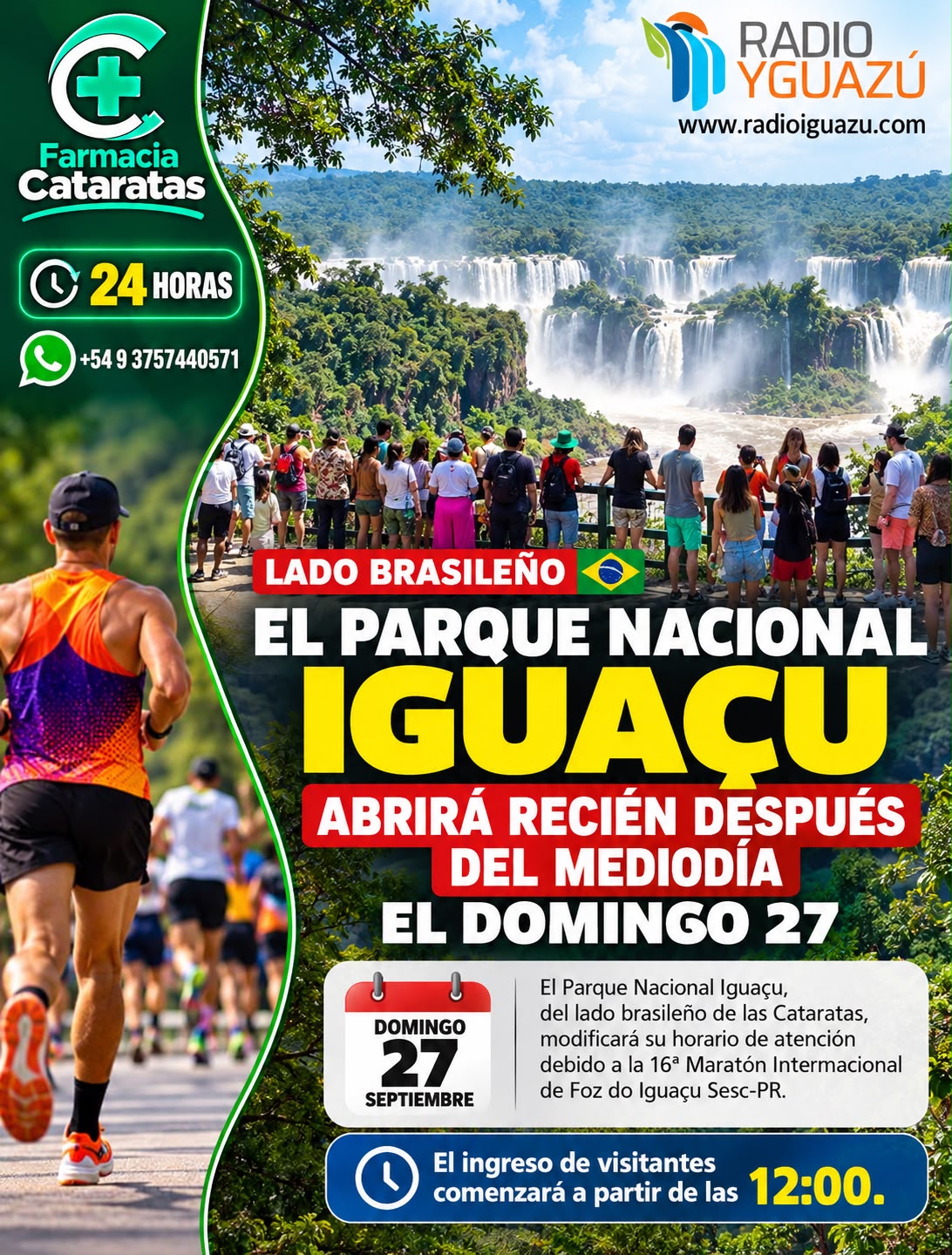 CATARATAS DEL LADO BRASILEÑO: EL PARQUE NACIONAL IGUAÇU ABRIRÁ RECIÉN DESPUÉS DEL MEDIODÍA EL DOMINGO 27 imagen-11