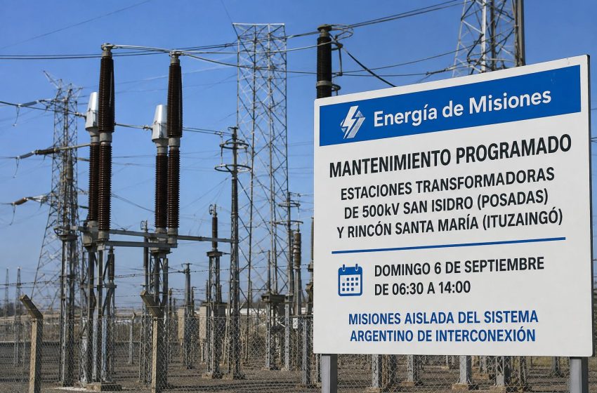  Misiones quedará aislada del sistema eléctrico nacional y podrían aplicarse cortes rotativos el domingo