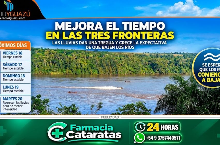  Mejora el tiempo en las Tres Fronteras: las lluvias dan una tregua y crece la expectativa de que bajen los ríos