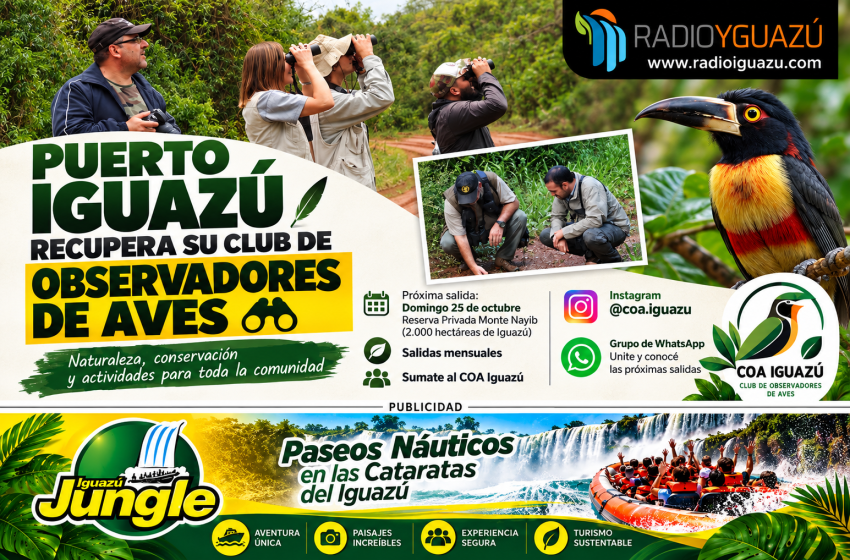  Iguazú recupera su Club de Observadores de Aves mientras la red nacional se prepara para cumplir 20 años