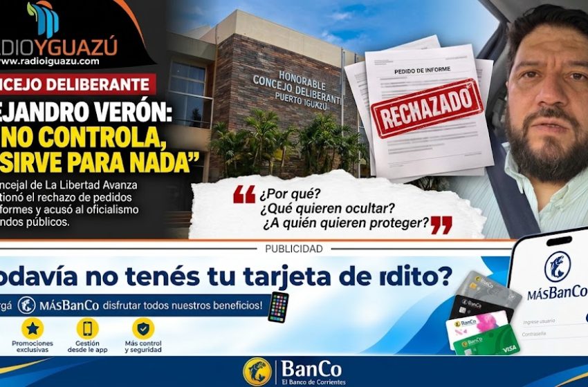  Alejandro Verón cuestionó duramente al Concejo Deliberante: “Si no controla, no tiene razón de ser”