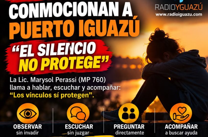 “El silencio no protege, los vínculos sí”: un llamado a hablar y prevenir el suicidio en Iguazú