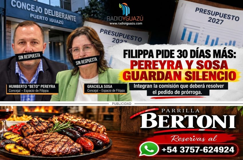   FILIPPA PIDE 30 DÍAS MÁS: PEREYRA Y SOSA GUARDAN SILENCIO SOBRE UNA PRÓRROGA QUE LA CARTA ORGÁNICA NO CONTEMPLA